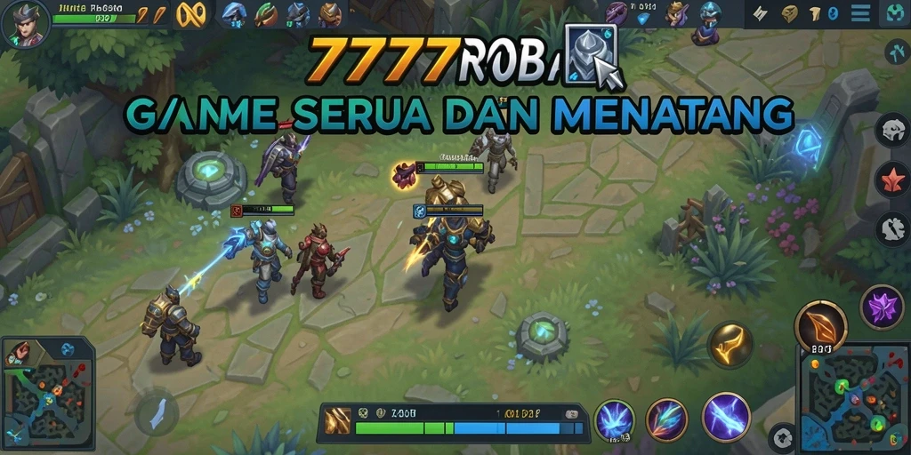 Screenshot dari gameplay seru dalam 777RT yang menampilkan pertarungan tim.