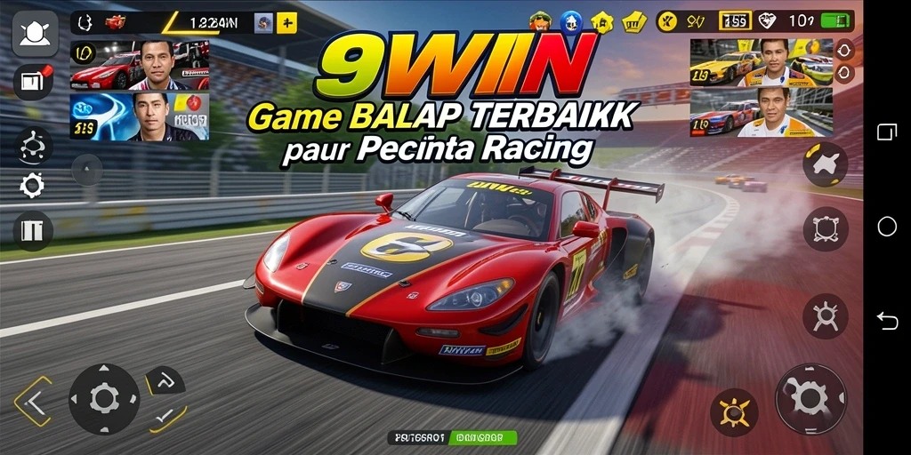 Screenshot menampilkan aksi balap yang seru dan mendebarkan di 9WIN.