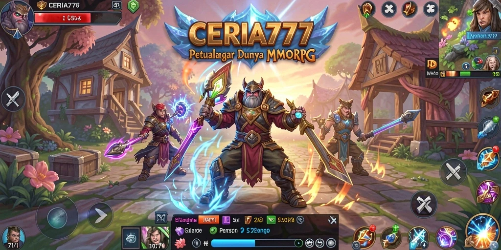 Tampilan gameplay mendebarkan dari CERIA777 dalam dunia MMORPG.