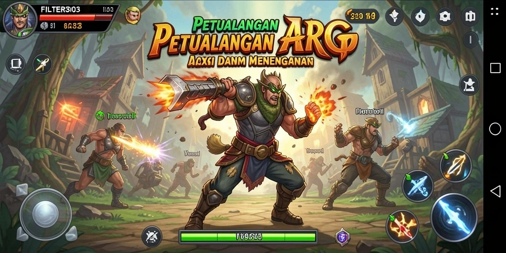 Tangkapan layar menunjukkan aksi seru dalam game ARPG FILTER303.