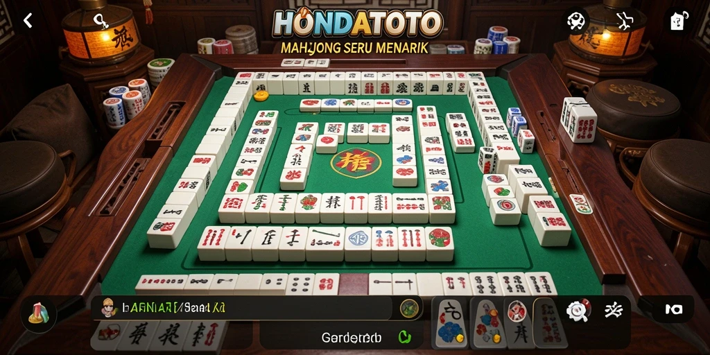 Screenshot HONDATOTO menampilkan gameplay Mahjong yang seru.