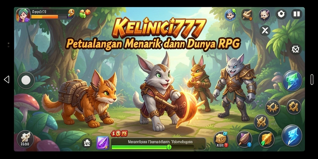 Tampilan gameplay RPG KELINCI777 yang seru dan imersif.
