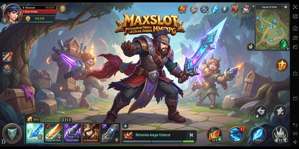 Tampilan menarik gameplay MMORPG MAXSLOT yang penuh aksi.