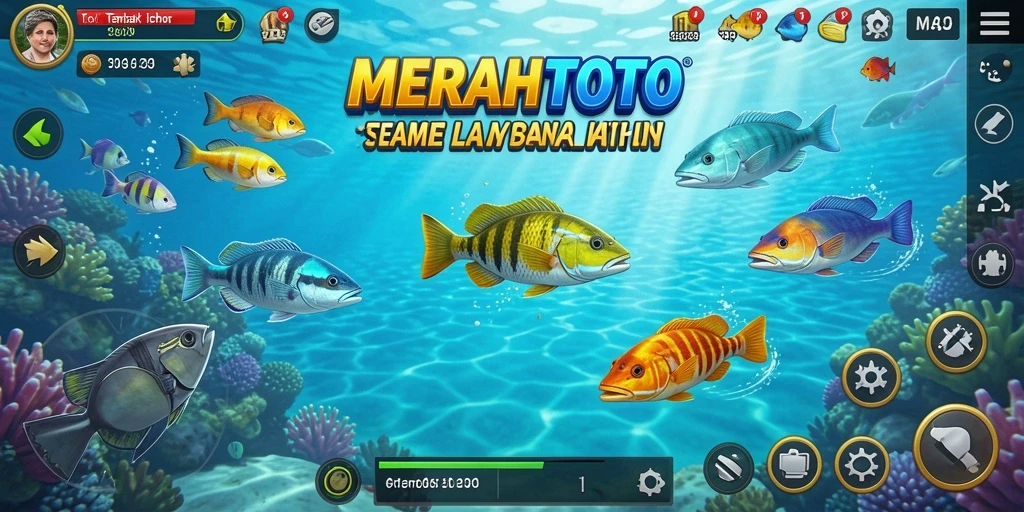 Screenshot gameplay Tembak Ikan dalam MERAHTOTO yang seru dan menantang.