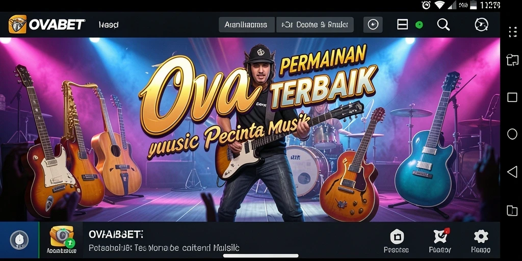 Tampilan gameplay OVABET yang seru dengan alunan musik.