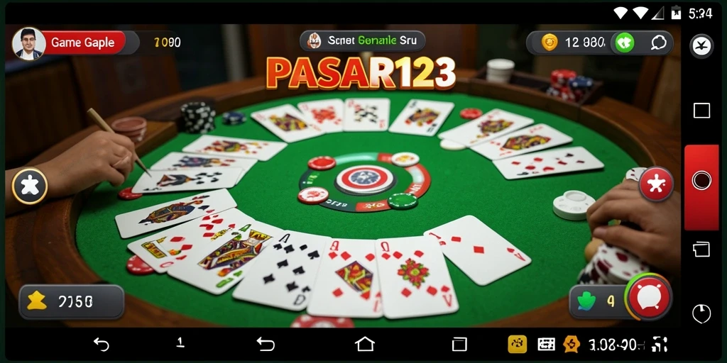 Tampilan gameplay Gaple yang seru dan interaktif.