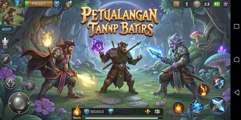 Screenshot PRG007 menunjukkan pertarungan epik dan petualangan yang mendebarkan.