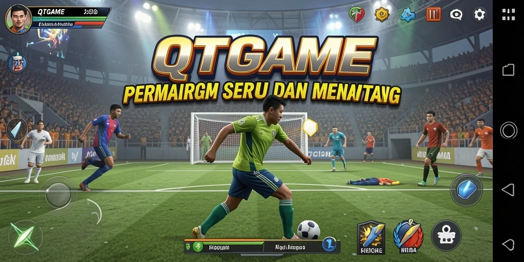 Tampilan gameplay QTGAME yang penuh aksi dalam olahraga.