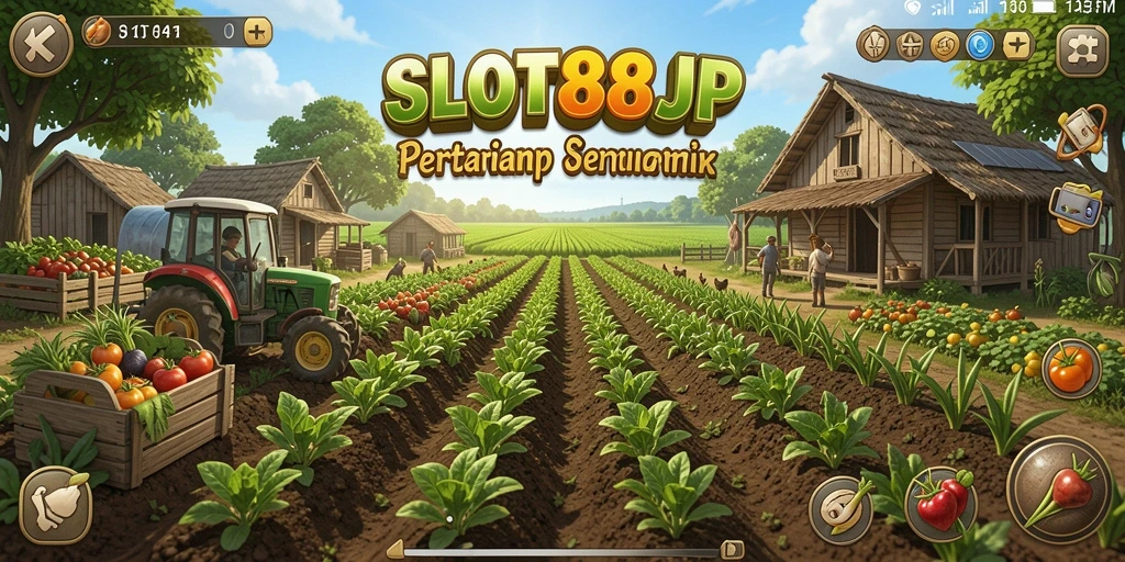 Gameplay menarik dari SLOT88JP dengan visual pertanian yang indah.