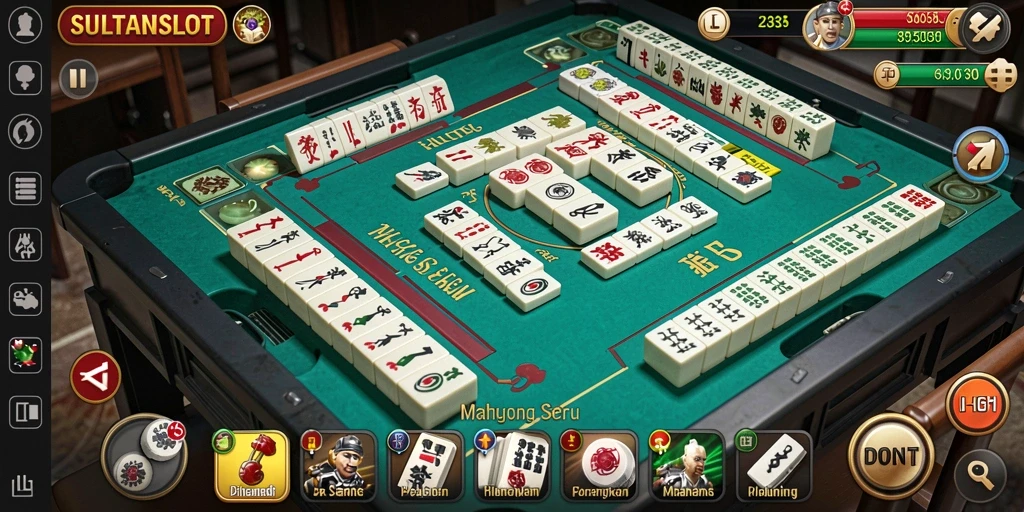 Screenshot gameplay SULTANSLOT yang menampilkan suasana permainan Mahjong yang seru.